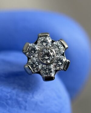 Joya Piercing Jardín / En Titanio Para Oreja y Boca