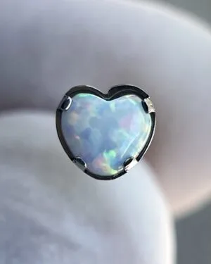 Joya Piercing Corazón Blanca