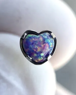 Joya Piercing Corazón Morada