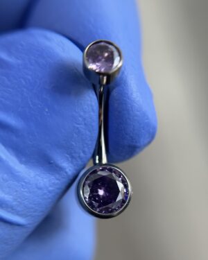 Joya Piercing Morad / En Titanio Para Ombligo