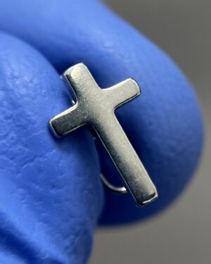 Joya Piercing Cruz / En Titanio Para Microdermal