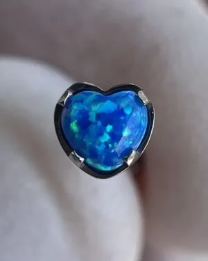 Joya corazón azul