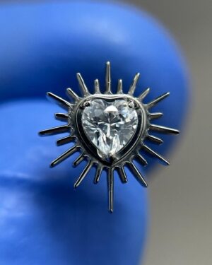 Joya Piercing Pos En titanio Para Oreja corazón tienda online Colombia